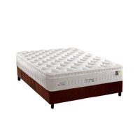 Cama Box Casal: Colchão Molas MasterPocket Ensacadas Anjos Impressione + Base CRC Suede Brown(138x188)