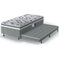 Cama Box c/ Auxiliar Conjugado Solteiro: Colchão Ortopédico D28 ProDormir Advanced Gray (88x188x43) - Probel
