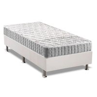 Conjunto Box Solteiro: Colchão Espuma D Angelis Anjos D33 Orthosono + Base CRC Courano White (88x188)