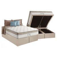 Conjunto Box Baú : Colchão Molas D Angelis Anjos Ensacadas MasterPocket King Best Clean + Base CRC Suede Clean (193x203)