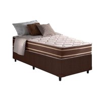 Conjunto Box Solteiro: Colchão Molas D Angelis Anjos Superlastic Duo Sono + Base CRC Courano Brown (88x188)