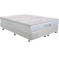 Cama Box King: Colchão Molas MasterPocket Ensacadas Orthoflex Starflex Dream New + Base CRC Courano White(193x203)