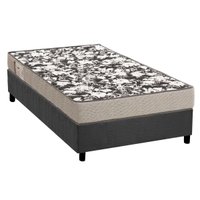 Conjunto Box Solteiro: Colchão Espuma Ortobom D26 Physical Ultra Resistente + Base CRC Suede Gray(78x188)