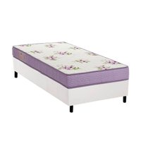Conjunto Box Solteiro: Colchão Espuma Ortobom D23 Physical Super Resistente Bordado + Base CRC Courano White(78x188)