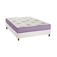 Conjunto Box Viúva: Colchão Espuma Ortobom D23 Physical Super Resistente Bordado + Base CRC Courano White(128x188)