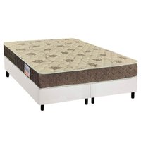 Cama Box Queen: Colchão Espuma D33 Orthoflex /EP Anatômico Matera + Base CRC Suede White(158x198)