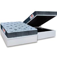 Conjunto Box Baú Casal: Colchão Espuma Orthoflex D45 Comfortpedic Line + Base CRC Courano White(138x188)