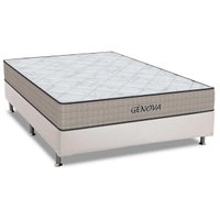 Conjunto Box Casal: Colchão Espuma Orthoflex D45 Genova + Base CRC Courano White(138x188)