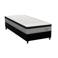 Cama Box Solteiro: Colchão Molas MasterPocket Ensacadas Orthoflex Titan + Base CRC Suede Black(88x188)