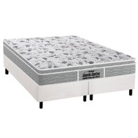 Cama Box Queen: Colchão Espuma D45 Probel /EP Anatômico Guarda Costas Próextreme Plus + Base CRC Courano White(158x198)