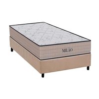 Conjunto Box Solteiro: Colchão Espuma Orthoflex D33 Milão Double Face Black + Base CRC Suede Clean(88x188)
