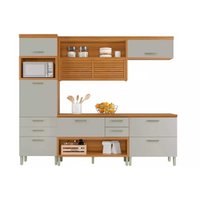 Cozinha Completa Princesa 4 Peças ( 1 Armário + 2 Balcões + 1 Paneleiro) C6P59 Freijo/Off White - Nesher