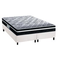 Cama Box Queen: Colchão Espuma D33 Probel /EP Anatômico Advanced Tech1500 Plus + Base CRC Courano White(158x198)