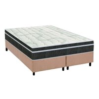 Cama Box Queen: Colchão Molas Orthoflex Bonnel Venezia + Base CRC Suede Clean(158x198)