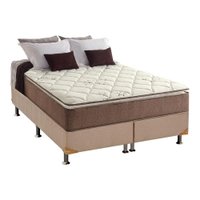 Cama Box Queen: Colchão Espuma Anjos D28/AG65 Star + Base CRC Suede Clean(158x198)