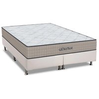 Conjunto Box Queen: Colchão Espuma Orthoflex D45 Genova + Base CRC Courano White(158x198)