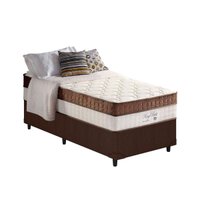 Conjunto Box Solteiro: Colchão Molas D Angelis Anjos Superlastic King Best + Base Courano Brown (88x188)