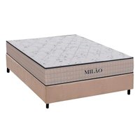 Conjunto Box Casal: Colchão Espuma Orthoflex D33 Milão Double Face + Base CRC Suede Clean(138x188)