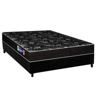 Conjunto Box Casal: Colchão Espuma Plumatex D28 IsoPluma Vip + Base CRC Suede Black(138x188)