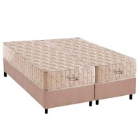 Conjunto Box Queen: Colchão Molas D Angelis Anjos Ensacadas MasterPocket AnjosHotel + Base CRC Suede Clean (158x198)