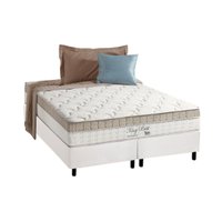 Cama Box Queen: Colchão Molas Anjos MasterPocket Ensacadas King Best + Base CRC Courano White(158x198)