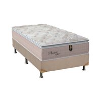 Cama Box Solteiro: Colchão Molas MasterPocket Ensacadas Orthoflex Pleasure + Base CRC Suede Clean(88x188)