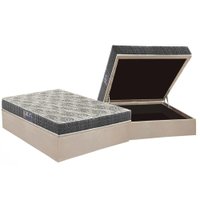 Conjunto Box Baú Casal: Colchão Espuma D Angelis Anjos D23 Ezequiel + Base CRC Suede Clean (138x188)