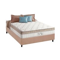 Conjunto Box Casal: Colchão Molas D Angelis Anjos Superlastic King Best + Base CRC Suede Clean (138x188)