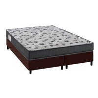 Cama Box Queen: Colchão Ortopédico Ortobom D33/EP Anatômico Fort Tech ISO 100 + Base CRC Courano Brown(158x198)