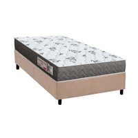 Conjunto Box Solteiro: Colchão Espuma Orthoflex D33 ComfortPedic Line Black + Base CRC Suede Clean(88x188)