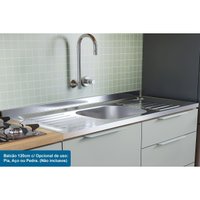 Cozinha Completa Marquesa 5 Peças (2 Aéreos + 1 Paneleiro + 2 Balcões) C6P40 Nature/Verde - Nesher