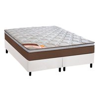 Cama Box Queen: Colchão Molas Pocket Ensacadas Castor Revolution + Base CRC Courano White(158x198)