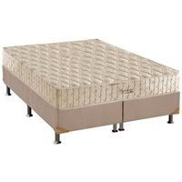 Cama Box Queen: Colchão Molas Anjos MasterPocket Ensacadas Hotelaria Double Face + Base CRC Suede Clean(158x198)