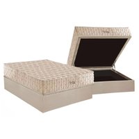 Conjunto Box Baú Casal: Colchão Molas D Angelis Anjos Superlastic Anjos Hotel + Base CRC Suede Clean (138x188)