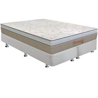 Cama Box King: Colchão Molas Orthoflex Bonnel Florença + Base CRC Courano White(193x203)