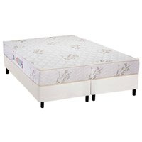 Conjunto Box Queen: Colchão Espuma Luckspuma D33 Supreme + Base CRC Courano White(158x198)