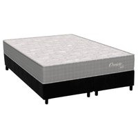 Cama Box Queen: Colchão Molas MasterPocket Ensacadas Orthoflex Orvieto Unic Face + Base CRC Suede Black(158x198)