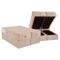 Conjunto Box Baú Queen: Colchão Molas D Angelis Anjos MasterPocket AnjosHotel + Base CRC Suede Clean (158x198)
