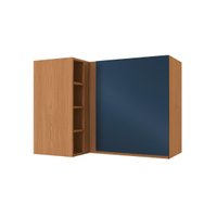 Armário de Cozinha Modulado Canto Reto Ciela R647 c/ 1 Porta 98cm Canela/Azul Profundo - Kappesberg