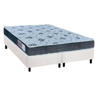 Cama Box King: Colchão Espuma D45 Orthoflex /EP Anatômico Cecina + Base CRC Suede White(193x203)