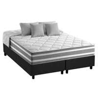 Conjunto Box King: Colchão Molas D Angelis Anjos Superlastic Duo Sono + Base CRC Suede Gray (193x203)