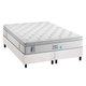 Cama Box Queen: Colchão Molas Plumatex MasterPocket Ensacadas Confortgel + Base CRC Courano White(158x198)