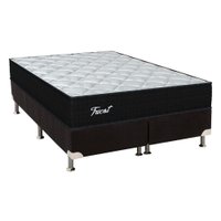 Cama Box Queen: Colchão Molas Orthoflex MasterPocket Ensacadas Tricot + Base CRC Suede Black(158x198)