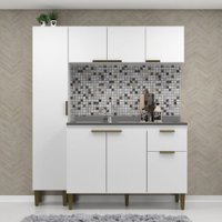 Cozinha Compacta Iara 7 Portas 1 Gaveta Branco - Jcarvalho