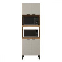 Paneleiro Firenze Duplo Forno 4 Portas Amêndola/Nude - Demóbile