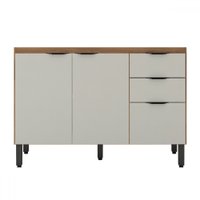 Balcão de Cozinha para Pia 120cm Firenze Amêndola/Nude Prime Tx - Demóbile