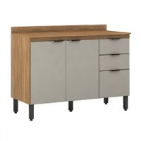 Balcão Firenze com Tampo 120cm Amêndola/Nude Prime Tx - Demóbile