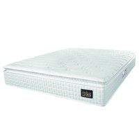 Colchão Casal Queen Espuma D45 Lazio Pillow Top 158x198x24cm Branco Hellen - Suporta Até 150 Kg Por Pessoa