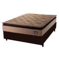 Cama Box Casal Queen Colchão Espuma D33 Pillow Top Van Gogh 158x198x67cm Suede Marrom Hellen Cama Box Casal Queen Colchão Espuma D33 Pillow Top Van Gogh 158x198x67cm Suede Marrom Hellen