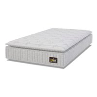 Colchão Solteiro Espuma D33 Pillow Top Van Gogh 88x188x24cm Branco Hellen - Suporta Até 120 Kg